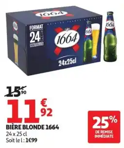 Auchan 1664 BIÈRE BLONDE offre