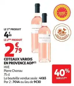 Auchan Pierre Chanau Coteaux Varois en Provence AOP offre