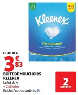 Auchan Kleenex BOÎTE DE MOUCHOIRS offre