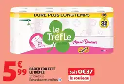 Auchan LE TRÈFLE PAPIER TOILETTE offre