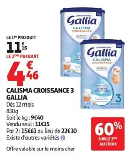 Auchan Gallia Calisma Croissance 3 offre
