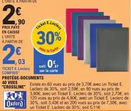 E.Leclerc Oxford PROTÈGE-DOCUMENTS offre