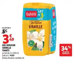 Auchan Tahiti Gel douche Vanille offre