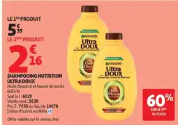 Auchan GARNIER Ultra Doux Shampooing Nutrition offre