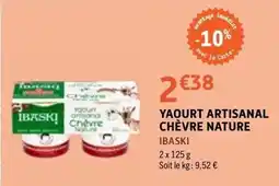 E.Leclerc IBASKI YAOURT ARTISANAL CHÈVRE NATURE offre