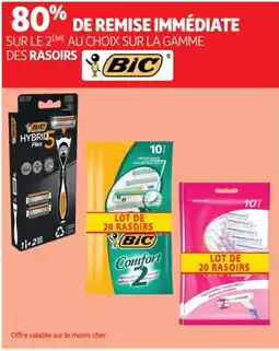 Auchan Bic Sur la gamme des rasoirs offre
