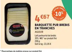 E.Leclerc AGOUR BARQUETTE PUR BREBIS offre