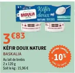 E.Leclerc BASKALIA KÉFIR DOUX NATURE offre
