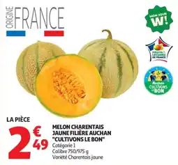 Auchan Melon Charentais jaune offre