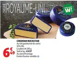 Auchan SNOWDONIA CHEDDAR ROCKSTAR offre