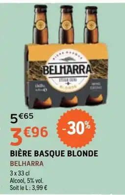 E.Leclerc BELHARRA BIÈRE BASQUE BLONDE offre