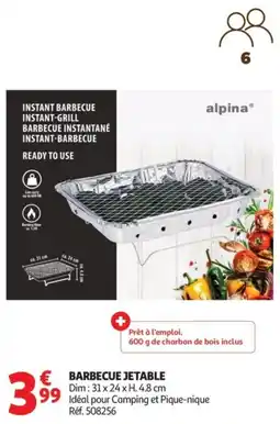 Auchan Barbecue jetable offre