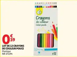 Auchan Crayons de couleur offre