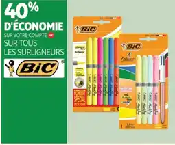 Auchan Bic Sur tous surligneurs offre