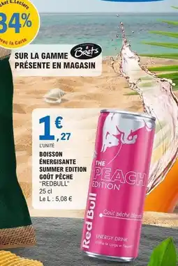 E.Leclerc Red bull - boisson énergisante summer edition goût peche offre