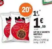 E.Leclerc Boehli - lot de 2 sachets bretzels offre