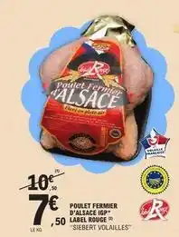 E.Leclerc Label rouge - poulet fermier d'alsace igp offre