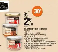E.Leclerc Canard - rillettes d'oie ou de offre