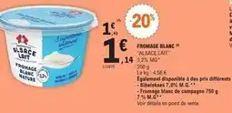 E.Leclerc Alsace lait - fromage blanc offre