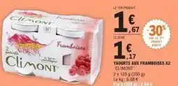 E.Leclerc Climont - yaourts aux framboises x2 offre