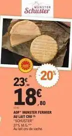 E.Leclerc Aop munster fermier au lait cru offre