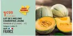 E.Leclerc Lot de 2 melons charentais jaune offre