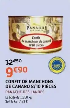 E.Leclerc Canard - confit de manchons de 8/10 pieces offre