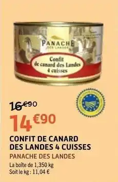 E.Leclerc Canard - confit de des landes 4 cuisses offre