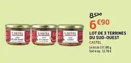 E.Leclerc Lot de 3 terrines du sud-ouest offre