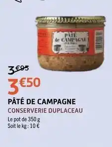 E.Leclerc Pâté de campagne offre