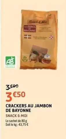 E.Leclerc Crackers au jambon de bayonne offre