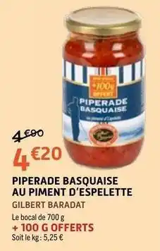 E.Leclerc Piperade basquaise au piment d'espelette offre