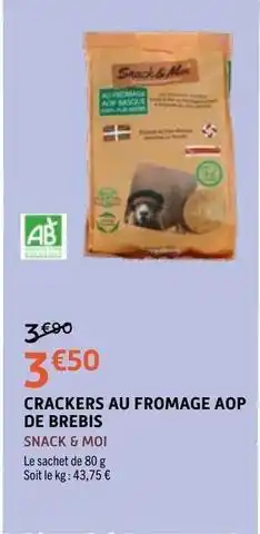 E.Leclerc Crackers au fromage aop de brebis offre