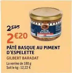 E.Leclerc Pâté basque au piment d'espelette offre