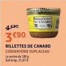 E.Leclerc Canard - rillettes de offre