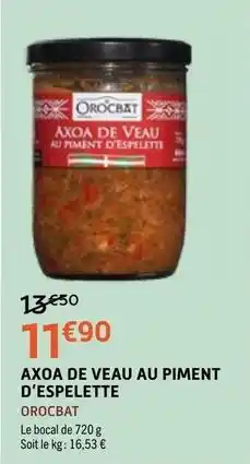 E.Leclerc Axoa de veau au piment d'espelette offre