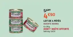 E.Leclerc Lot de 4 pâtés offre