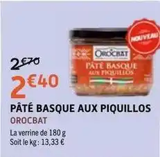E.Leclerc Pâté basque aux piquillos offre