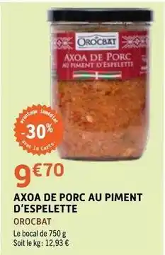 E.Leclerc Axoa de porc au piment d'espelette offre