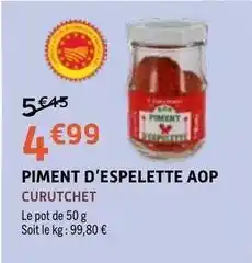 E.Leclerc Piment d'espelette aop curutchet offre