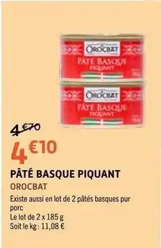 E.Leclerc Pâté basque piquant offre
