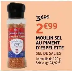 E.Leclerc Moulin sel au piment d'espelette offre