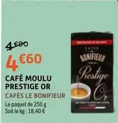 E.Leclerc Café moulu prestige or offre