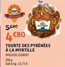 E.Leclerc Tourte des pyrénées à la myrtille offre