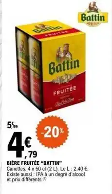 E.Leclerc Bière fruitée offre