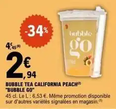 E.Leclerc Signal - bubble tea california peach offre