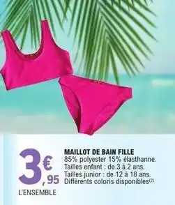 E.Leclerc Maillot de bain fille offre