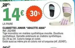 E.Leclerc Aqua - la paire claquettes junior adilette offre