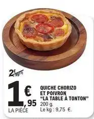 E.Leclerc Quiche chorizo et poivron offre