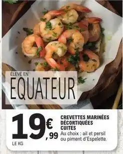 E.Leclerc Persil - crevettes marinées décortiquées cuites offre